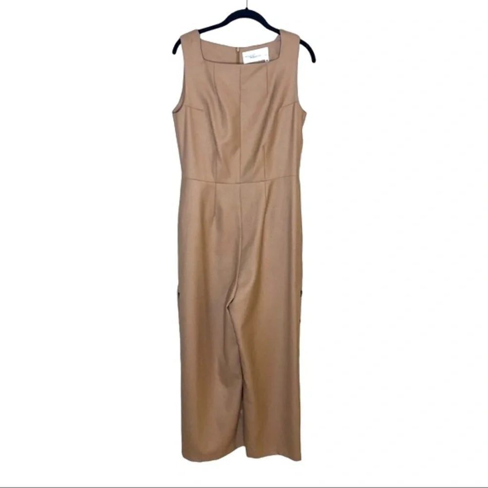 WOLCOTT TAKEMOTO Tan‎ Wool Jumpsuit
